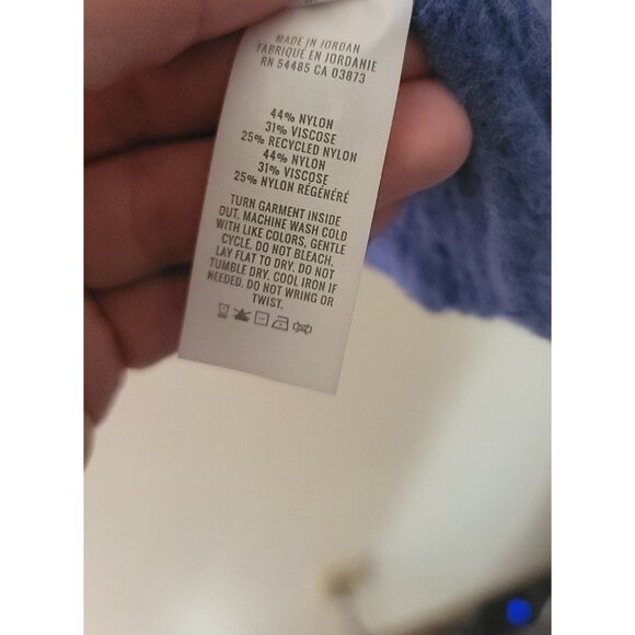 Aerie Blue Nylon Viscose Pullover Sweater Size M - Picture 4 of 6